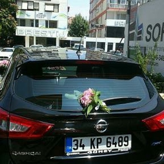 sbc 0024 ortanca çiçekli araç süsleme