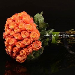 sbc 1117 İthal özel oranj gül demeti
