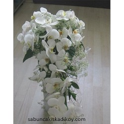SBC 446 ORKİDE SARKIK MODEL GELİN BUKETİ